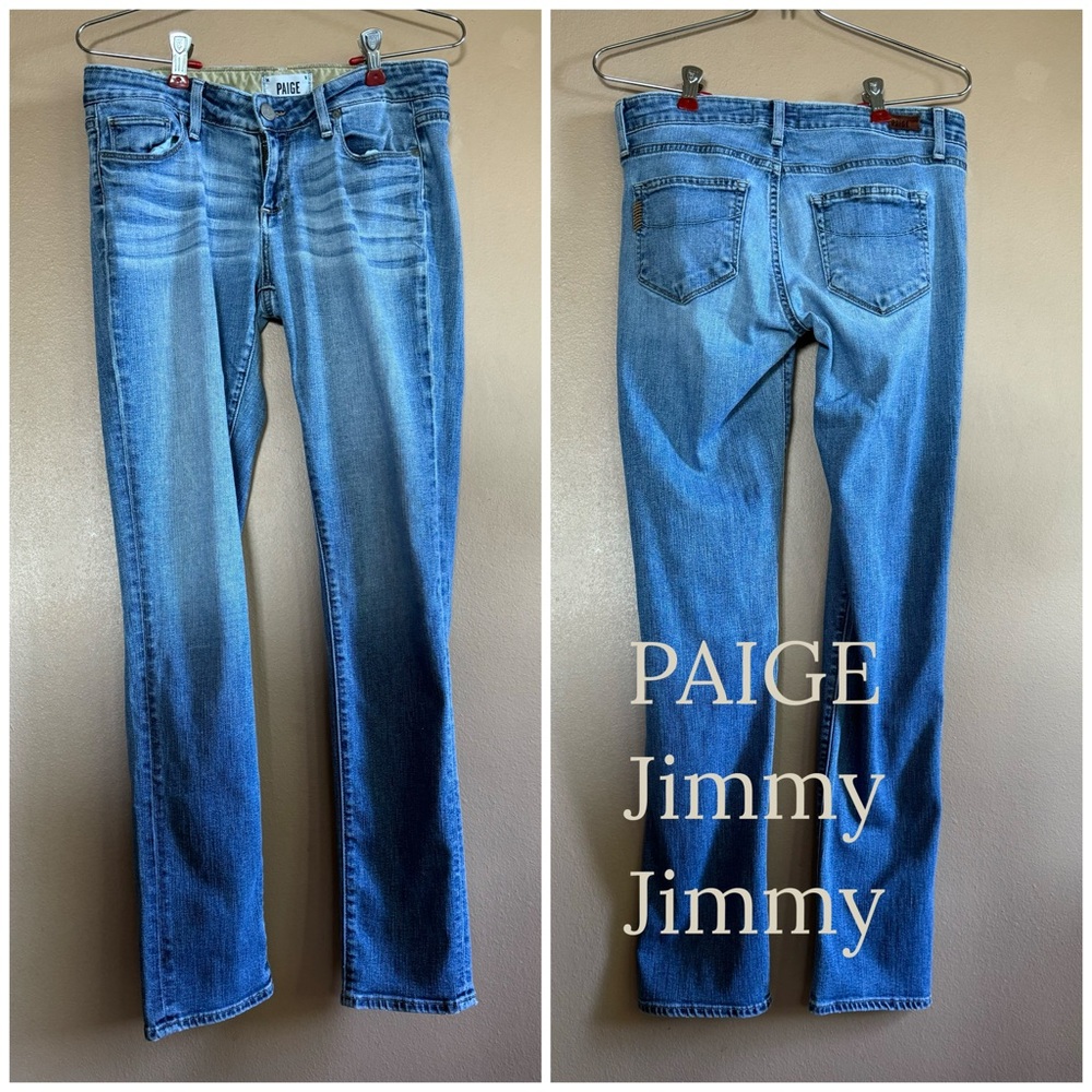 Paige Jimmy Jimmy Skinny boyfriend jeans in Tigerlily (slim vs tight) Sz 25